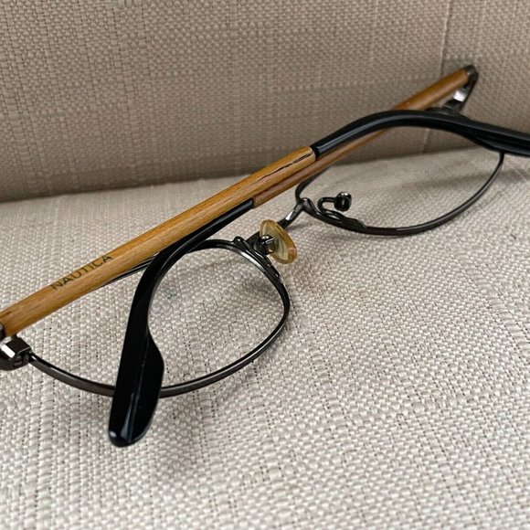 Nautica Men Eyeglasses Frame Black/Tan Tone 51[]20 140 Glasses - Picture 5 of 11
